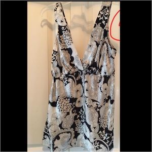 100% silk deep v top