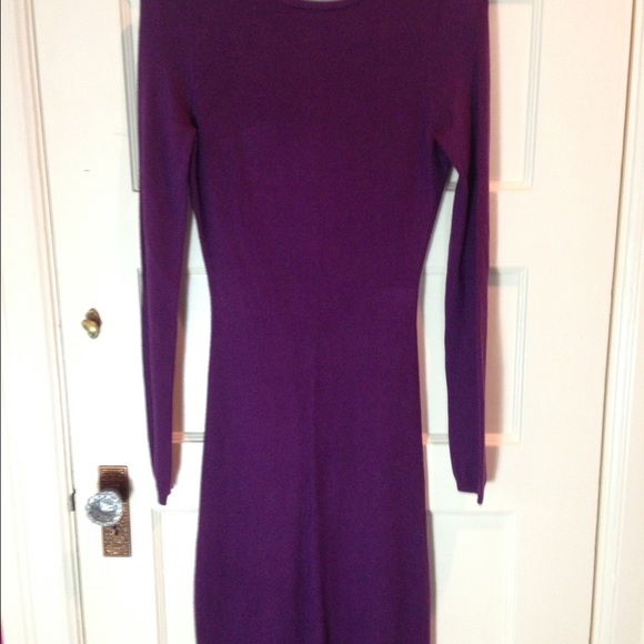 Moda International Purple cashmere blend dress