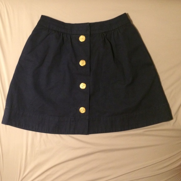 Anthropologie Trovata blue cotton circle skirt