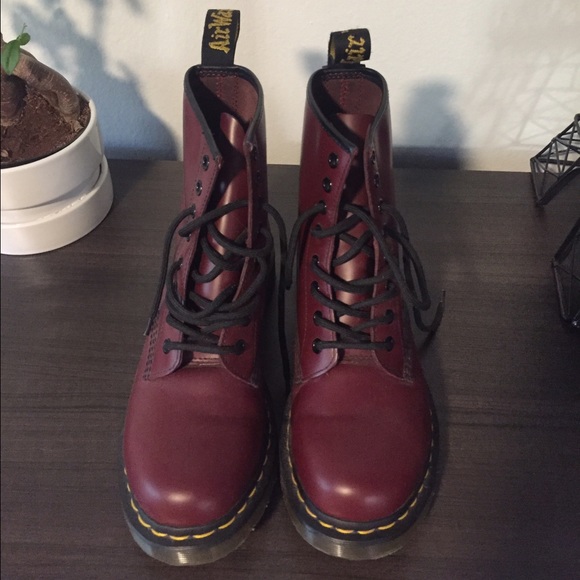 Cherry Red Smooth Dr. Martens