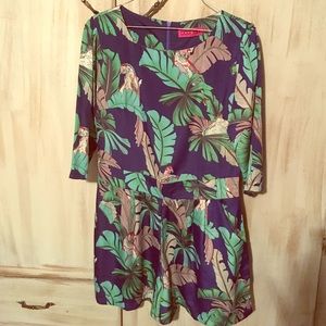 Tropical print romper
