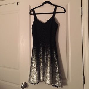 FREE PEOPLE- Black/Silver Ombre Dress