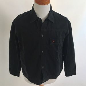 Men XL Black Buttoned-Down Short-Sleeved Shirt