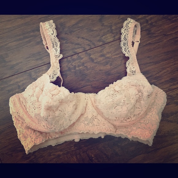 Aerie Pink Lace Bralette with Under Wire