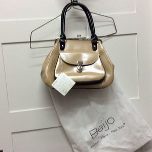 Never used!  Beijo structured handled patent bag