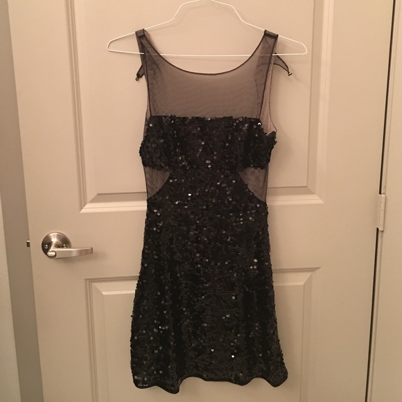 BCBG Sequin illusion Dress