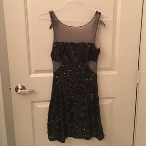 BCBG Sequin illusion Dress