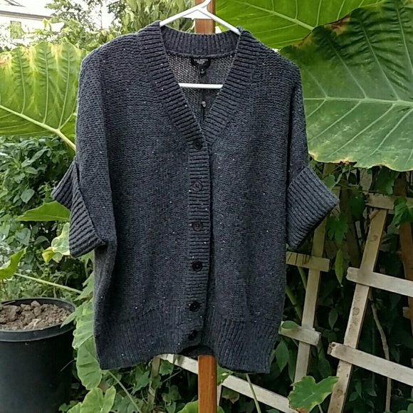 Dark Gray Talbots Knit Cardigan