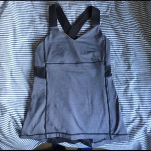 Grey Cross Back Tank