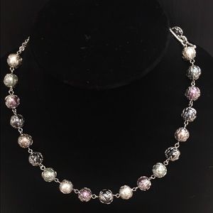 Glass pearl necklace