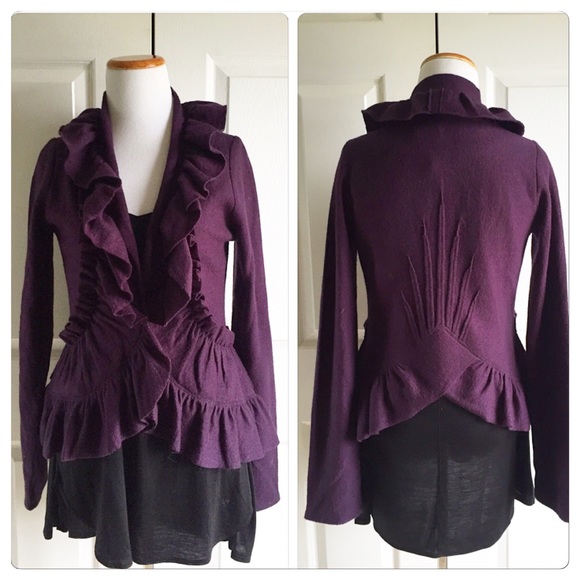 🚫Sold🚫Anthropologie Wrapped In Ruffles Cardigan - Picture 3 of 4