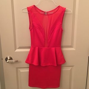 Paper heart sheer sexy dress