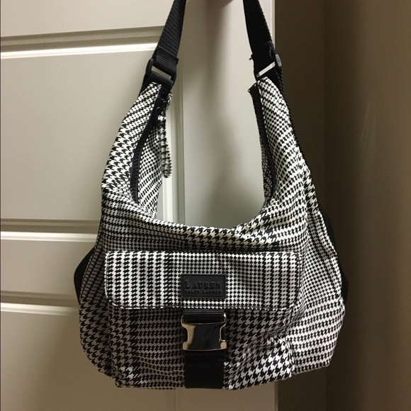 Ralph Lauren black/white shoulder purse, Classy!