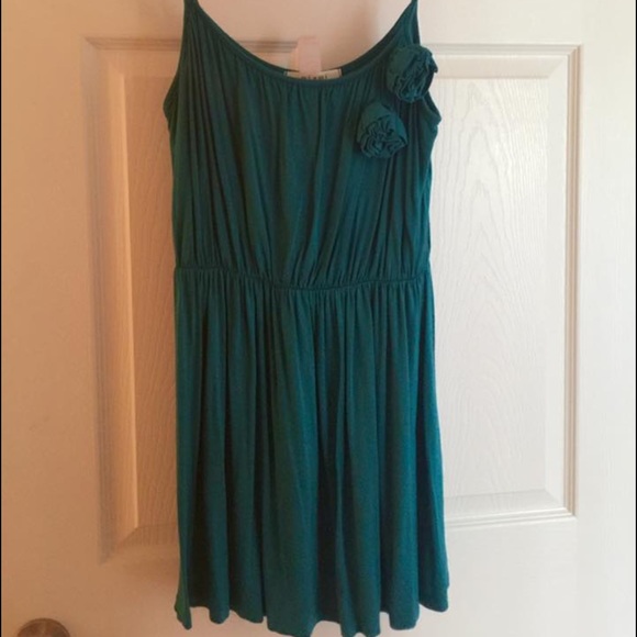 Short Green/Teal flowers: Med. Francescas Dress