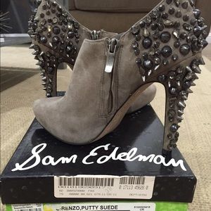 Sam Edelman suede Renzo putty ankle boots