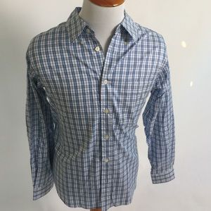 Men XL Blue & White Checkered Eddie Bauer Shirt