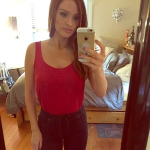 Red tank top/crop top