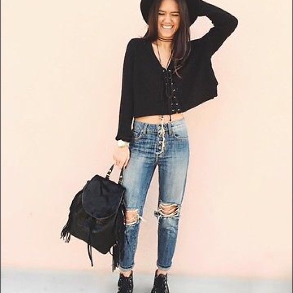 LF Millau lace up sweater