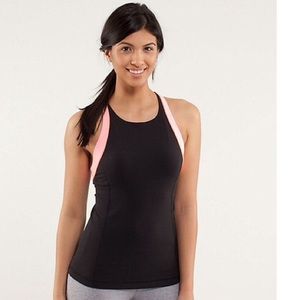 Lululemon vinyasa high neck tank w/ built-in bra 6