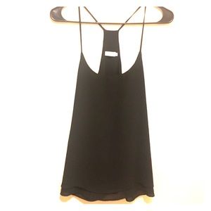 Classic black chiffon tank