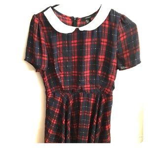 Forever 21 Peter Pan Collar Plaid Dress