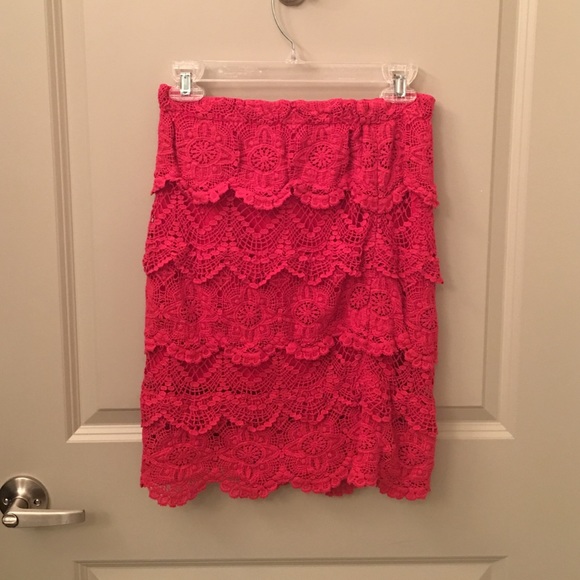 Red Urban Outfitters Lace skirt
