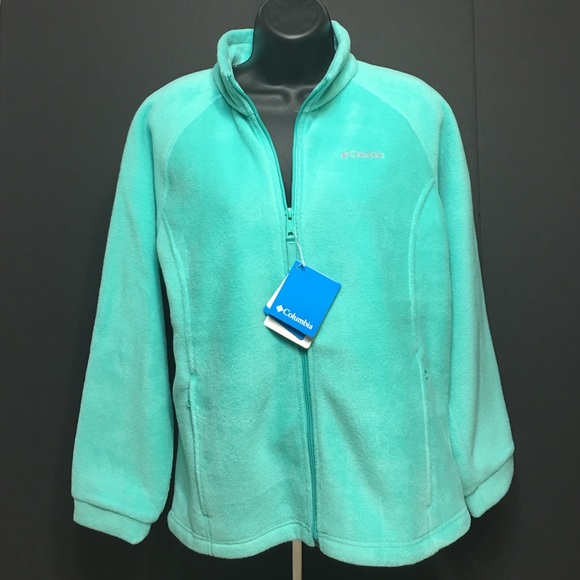 mint green fleece jacket