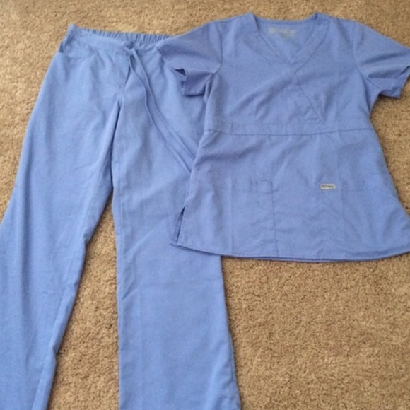 Light Blue Greys Anatomy Scrub Set
