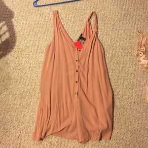Taupe button up romper
