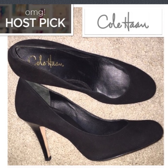 cole haan suede heels