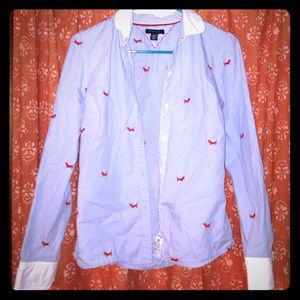 Tommy Hilfiger collar button up dog light blue