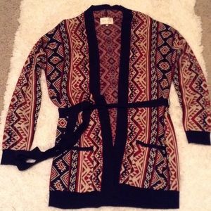 Navy/Red Aztec Sweater