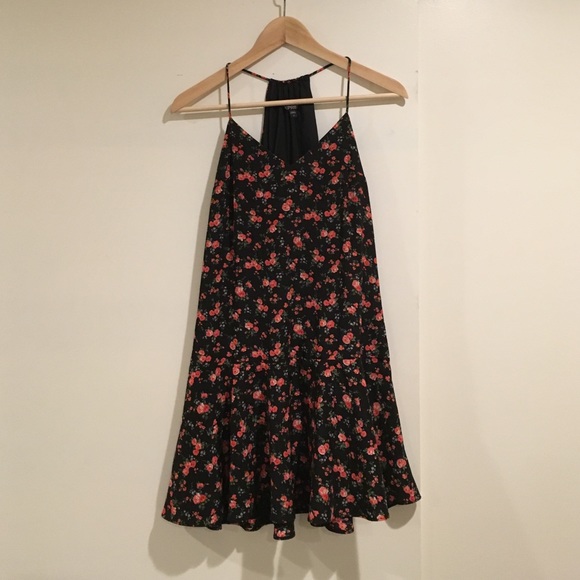 Express Drop Waist Floral Print Dress