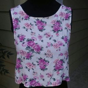 Floral criss cross top