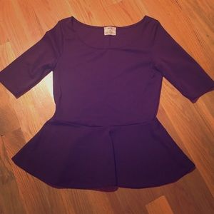 Peplum stretch top