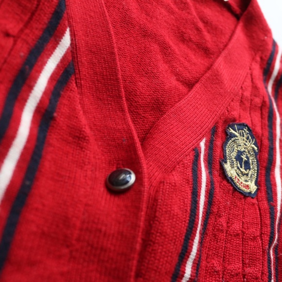 Red Wool Cardigan - Picture 3 of 4