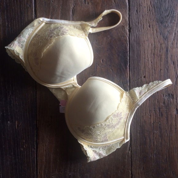 Victoria's Secret Lined Yellow Demi Bra