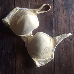 Victoria's Secret Lined Yellow Demi Bra