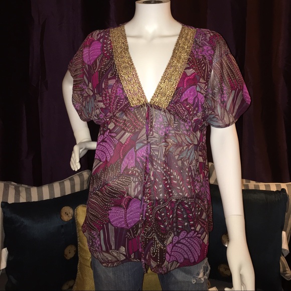 Purple and gold top