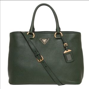 👜‼️SOLD Prada Vitello Diano Forest Green