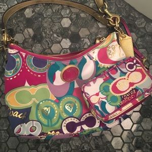 Coach purse and wallet combo