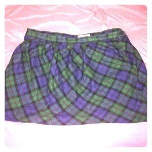 Plaid mini skirt