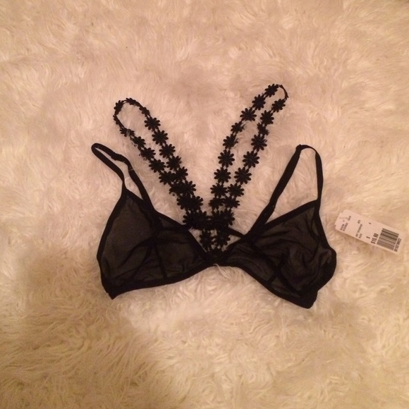 Forever21 bralette with flower neck detail
