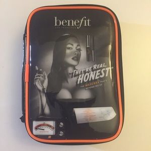Benefit Cosmetics Makeup Bag - Black & Orange -New
