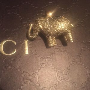 14k GOLD Elephant Clip