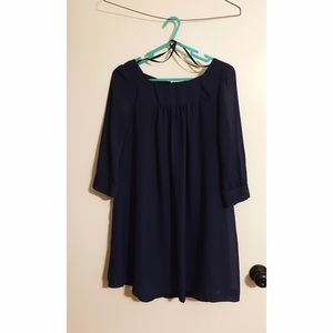 Blue Babydoll style 1/4 sleeve dress!