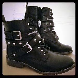 Black Moto Boots