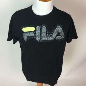 Men Large Black Fila T-Shirt