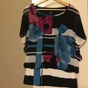 Style & Co floral blouse