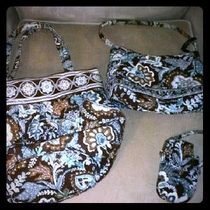 Vera Bradley 3 Piece Lot in Retired Java Blue